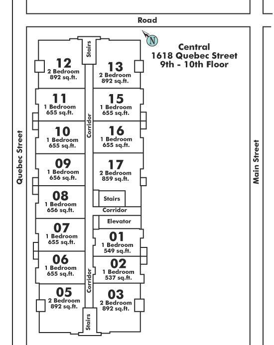 902 1618 QUEBEC STREET, Vancouver, BC Floor Plate