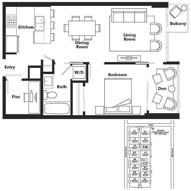 816 1618 Quebec Street, Vancouver, BC Floor Plan