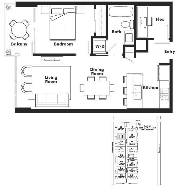 711 1618 QUEBEC STREET, Vancouver, BC Floor Plan