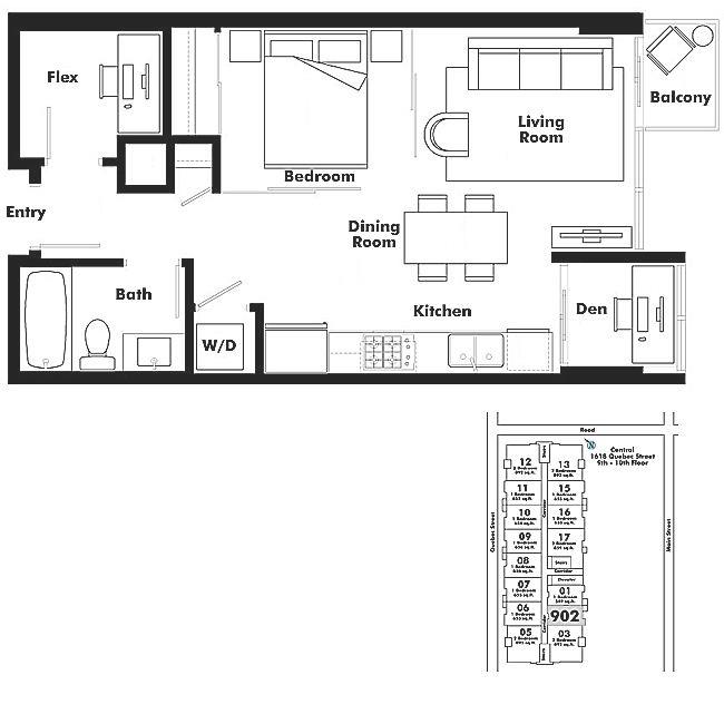 902 1618 QUEBEC STREET, Vancouver, BC Floor Plan