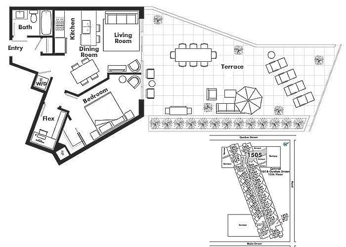 1505 1618 QUEBEC STREET, Vancouver, BC Floor Plan