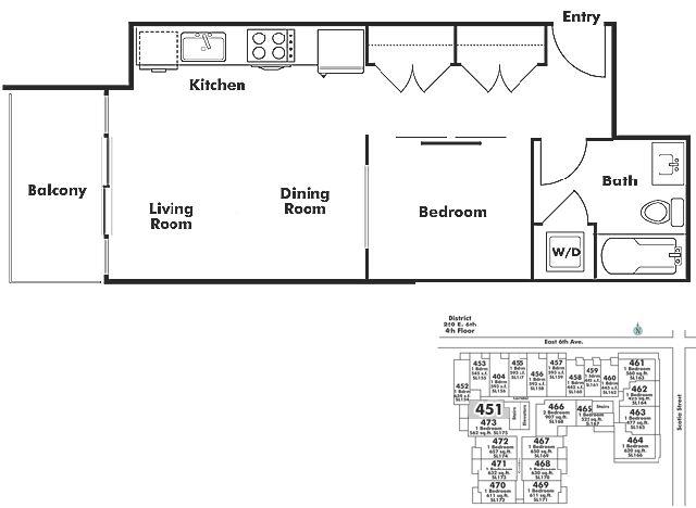 451 250 6th Avenue, Vancouver, BC Floor Plan