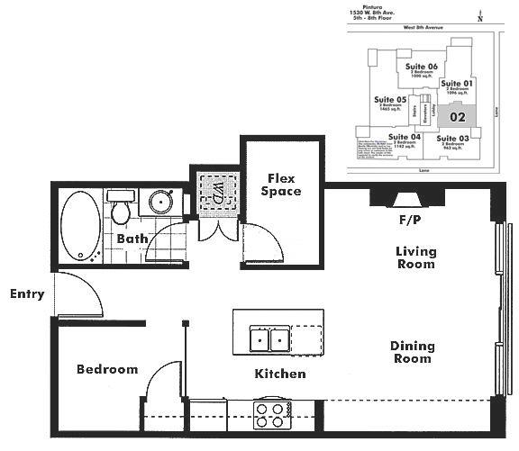 702 1530 W 8TH AVENUE, Vancouver, BC Floor Plan