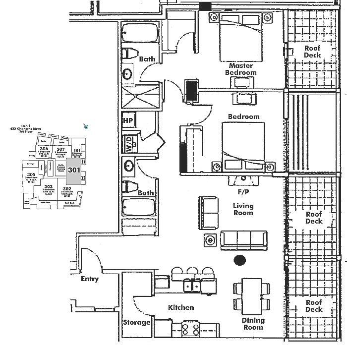 301 638 BEACH CRESCENT, Vancouver, BC Floor Plan