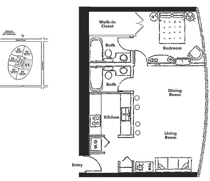 2001 1200 ALBERNI STREET, Vancouver, BC Floor Plan