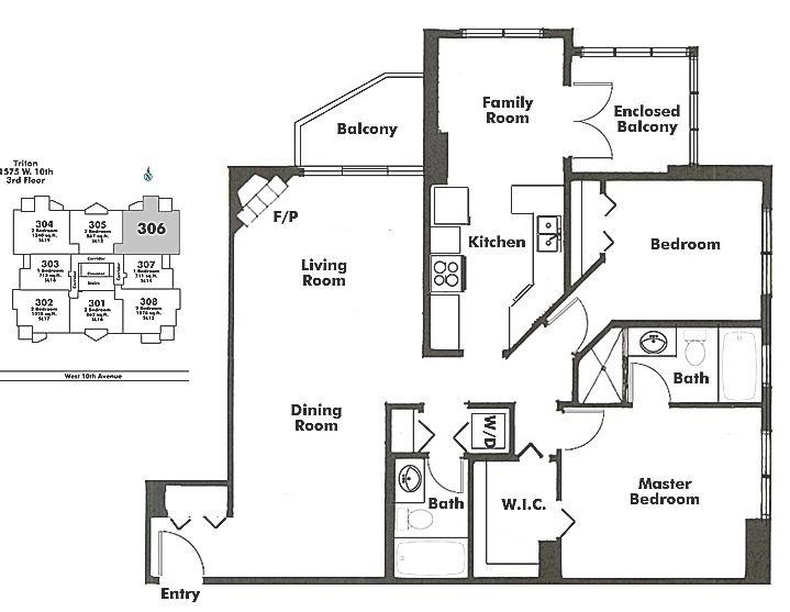 306 1575 W 10TH AVENUE, Vancouver, BC Floor Plan