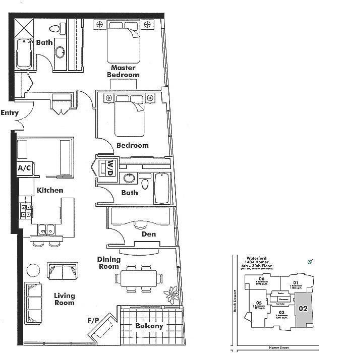 2802 1483 HOMER STREET, Vancouver, BC Floor Plan