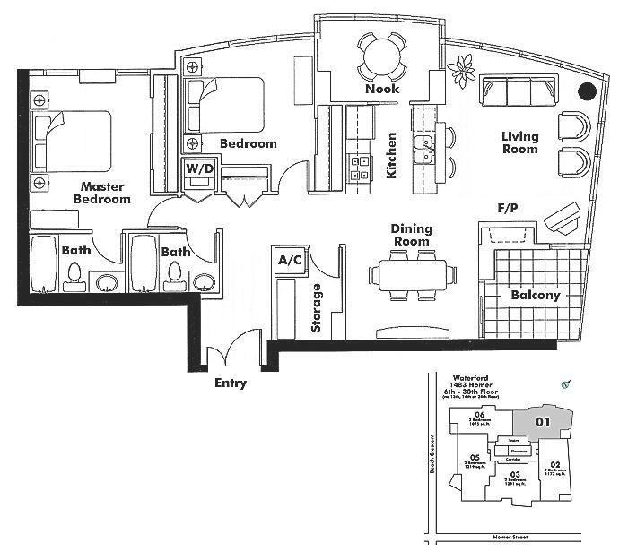 2901 1483 HOMER STREET, Vancouver, BC Floor Plan