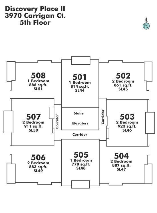 506 3970 CARRIGAN COURT, Burnaby, BC Floor Plate