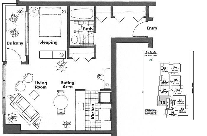 710 1060 ALBERNI STREET, Vancouver, BC Floor Plan