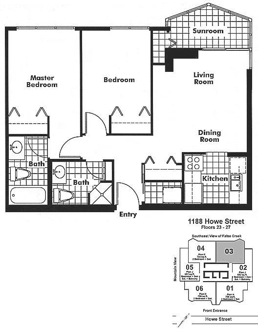 2403 1188 HOWE STREET, Vancouver, BC Floor Plan