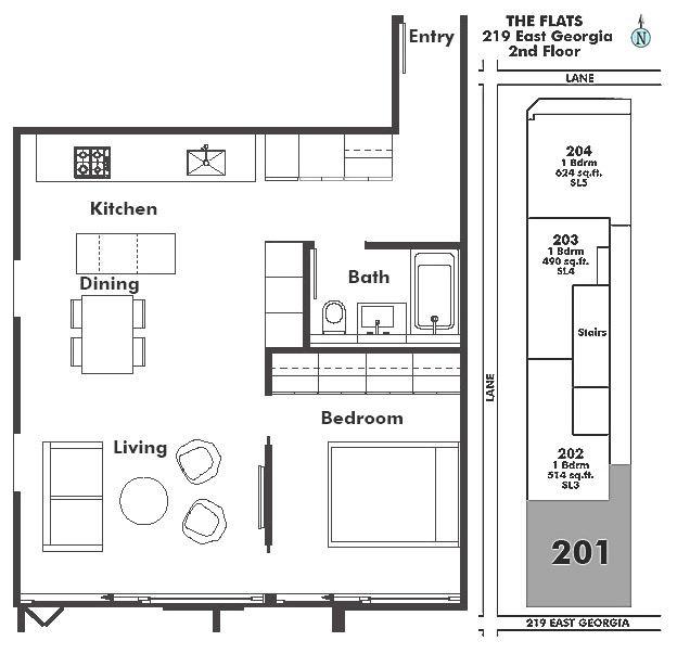 110 1777 13th Avenue, Vancouver, BC Floor Plan