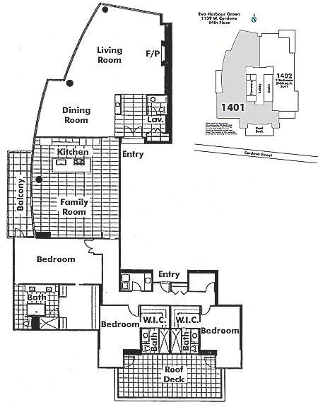 1401 1139 W CORDOVA STREET, Vancouver, BC Floor Plan