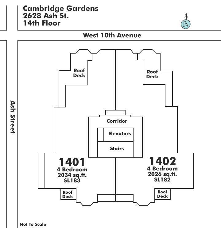 1402 2668 ASH STREET, Vancouver, BC Floor Plate