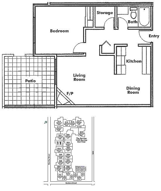 311 1550 BARCLAY STREET, Vancouver, BC Floor Plan