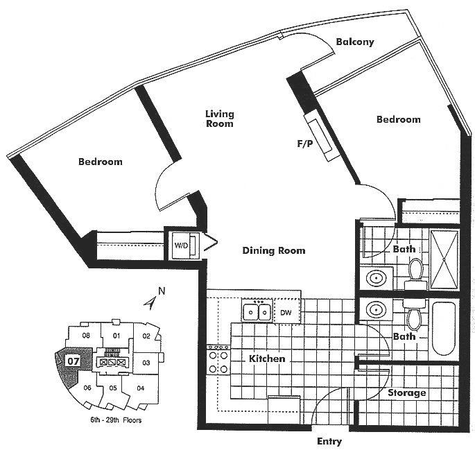 2407 1155 SEYMOUR STREET, Vancouver, BC Floor Plan