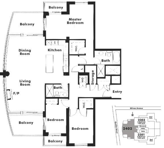 2402 120 MILROSS AVENUE, Vancouver, BC Floor Plan