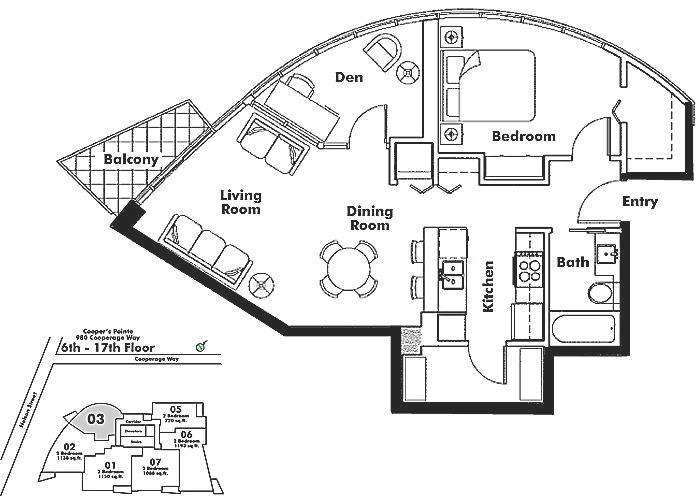 1003 980 Cooperage Way, Vancouver, BC Floor Plan