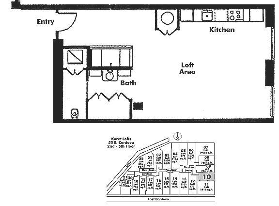 310 55 Cordova Street, Vancouver, BC Floor Plan