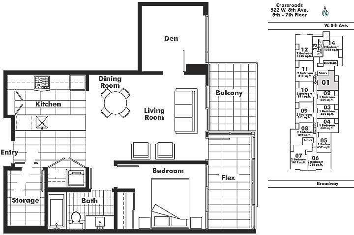 501 522 W 8TH AVENUE, Vancouver, BC Floor Plan