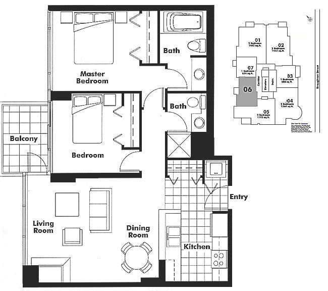 706 499 BROUGHTON STREET, Vancouver, BC Floor Plan