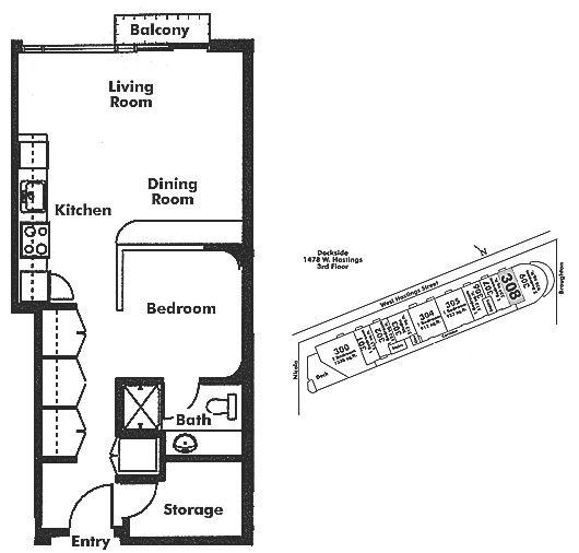 308 1478 W HASTINGS STREET, Vancouver, BC Floor Plan