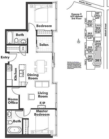 301 689 Abbott Street, Vancouver, BC Floor Plan