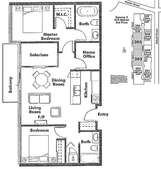 305 689 ABBOTT STREET, Vancouver, BC Floor Plan