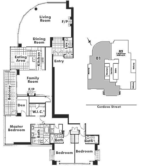 2101 1169 W CORDOVA STREET, Vancouver, BC Floor Plan