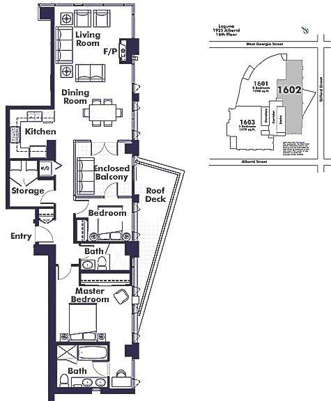 1602 1925 Alberni Street, Vancouver, BC Floor Plan